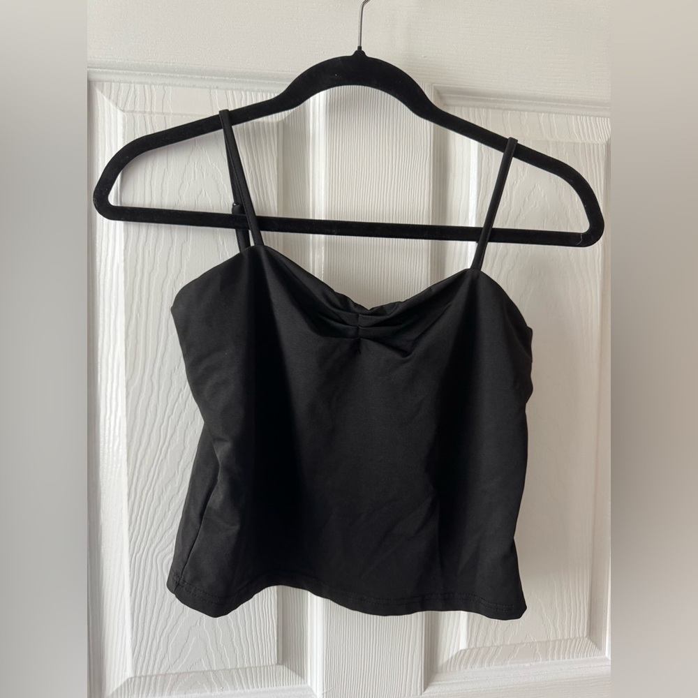 Black Strappy Crop Top